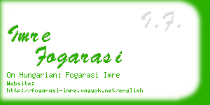 imre fogarasi business card